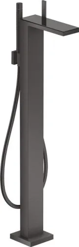 Mitigeur monocommande de baignoire Axor MYEDITION sur pied sans plaque chromé brossé noir