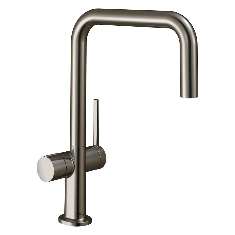 Hansgrohe Talis M54 mm, mitigeur de cuisine à levier unique U 220 mm, 8 l/min, vanne d'arrêt intégrée, 1 jet, finition acier inoxydable