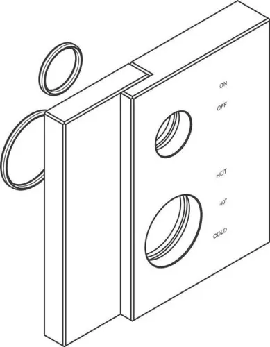 Hansgrohe Rosace AXOR pour vanne d'arrêt Edge, 170x170 mm, 93595000
