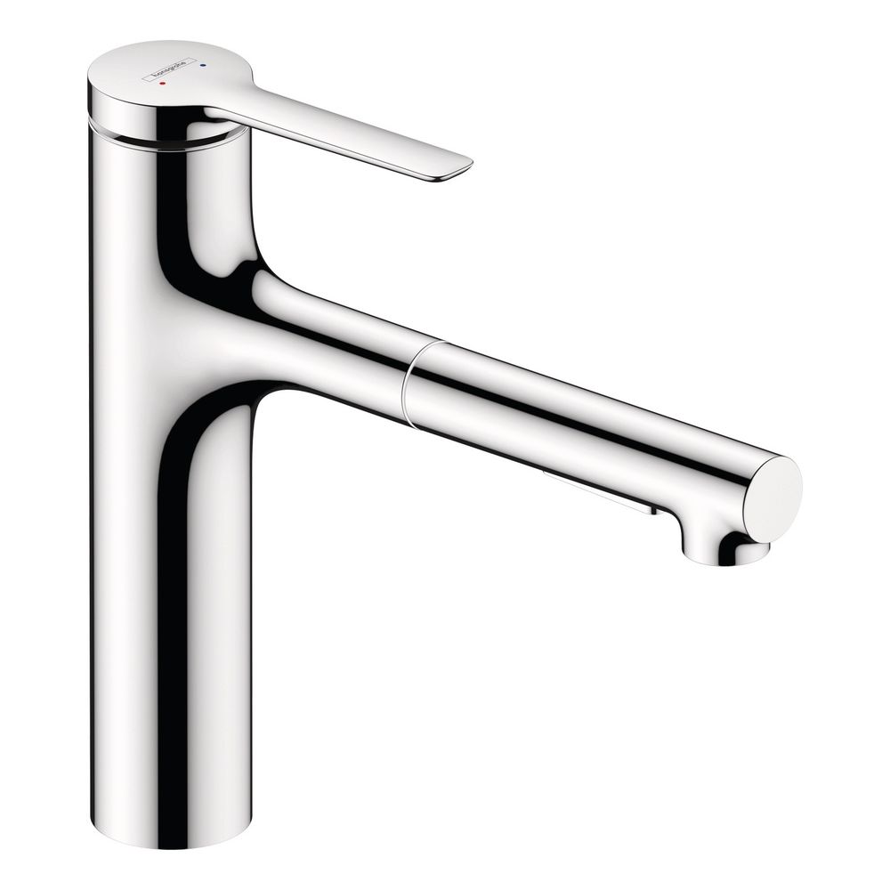 Mélangeur de cuisine monocommande Zesis M33 Hansgrohe 160 mm, 8,2 l/min, douchette escamotable, 2 jets, chromé