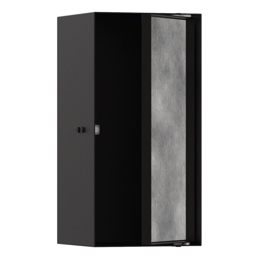 Niche murale Hansgrohe XtraStoris Rock avec porte carrelable 300x150x140 mm, noir mat