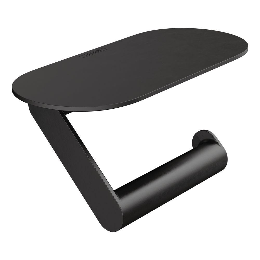 Hansgrohe WallStoris Porte-rouleau de papier toilette mural avec étagère, noir mat
