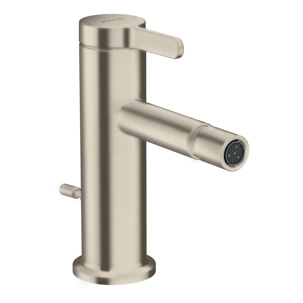 Mélangeur de bidet Hansgrohe AXOR One à levier unique, 5 l/min, évacuation par tige de traction, finition brossé nickel