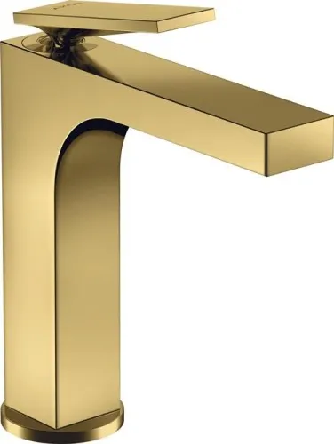 Mitigeur monocommande pour lavabo AXOR Citterio, levier ZAG, finition or poli