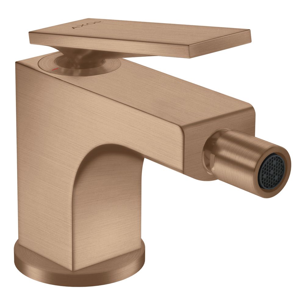 Mitigeur monocommande pour bidet Hansgrohe AXOR Citterio, 7,2 l/min, poignée à levier, évacuation par tirette, Red Gold brossé