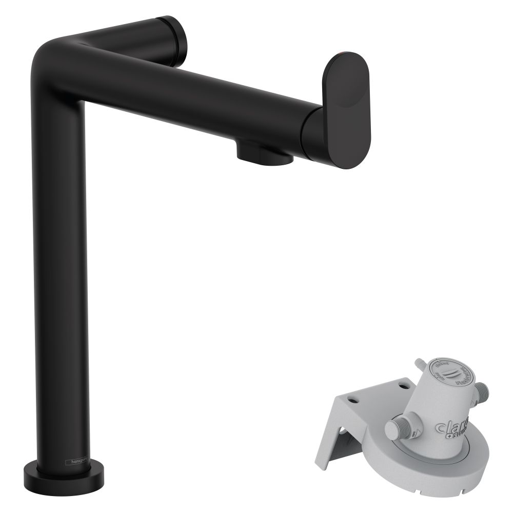 Hansgrohe Aqittura FilterSystem M91, Mitigeur monocommande de cuisine 240mm 7l/min 1jet, noir mat