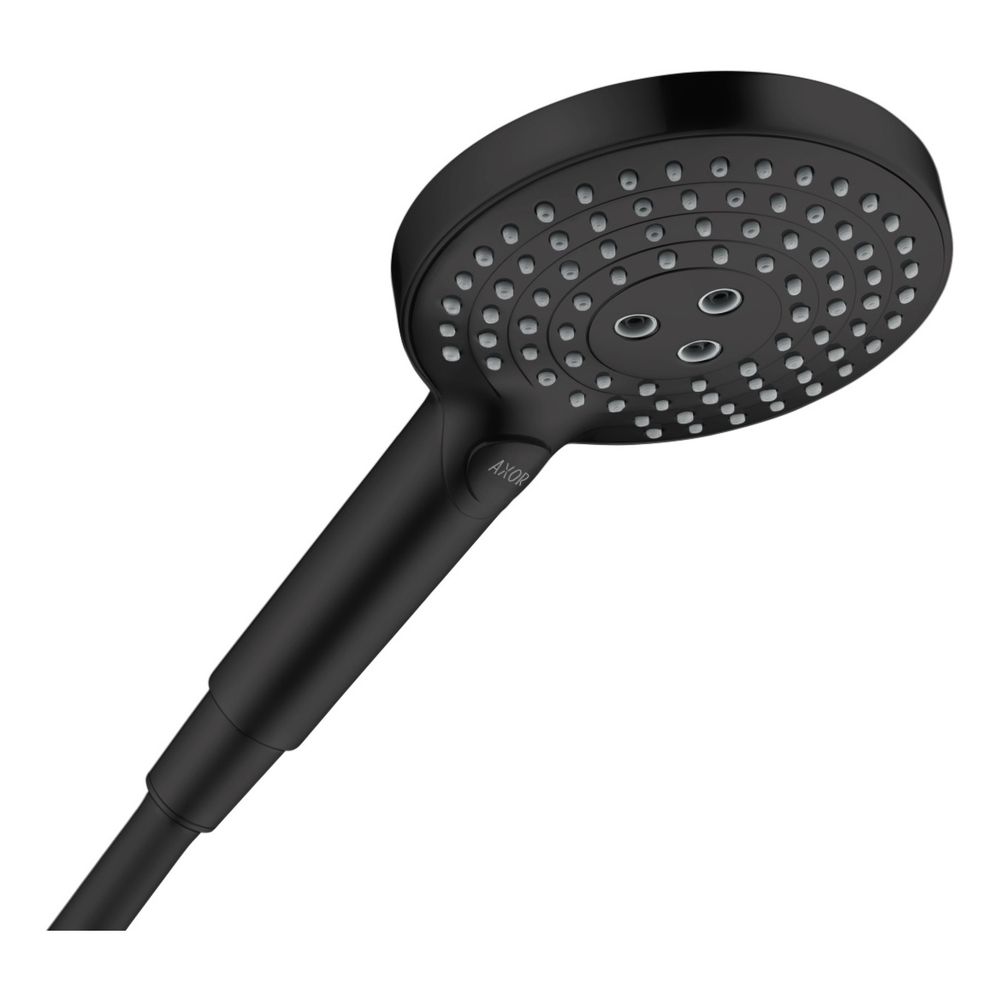 Pommeau de douche manuel Hansgrohe AXOR ShowerSolutions 120 mm, 13,4 l/min, 3 jets, Noir mat