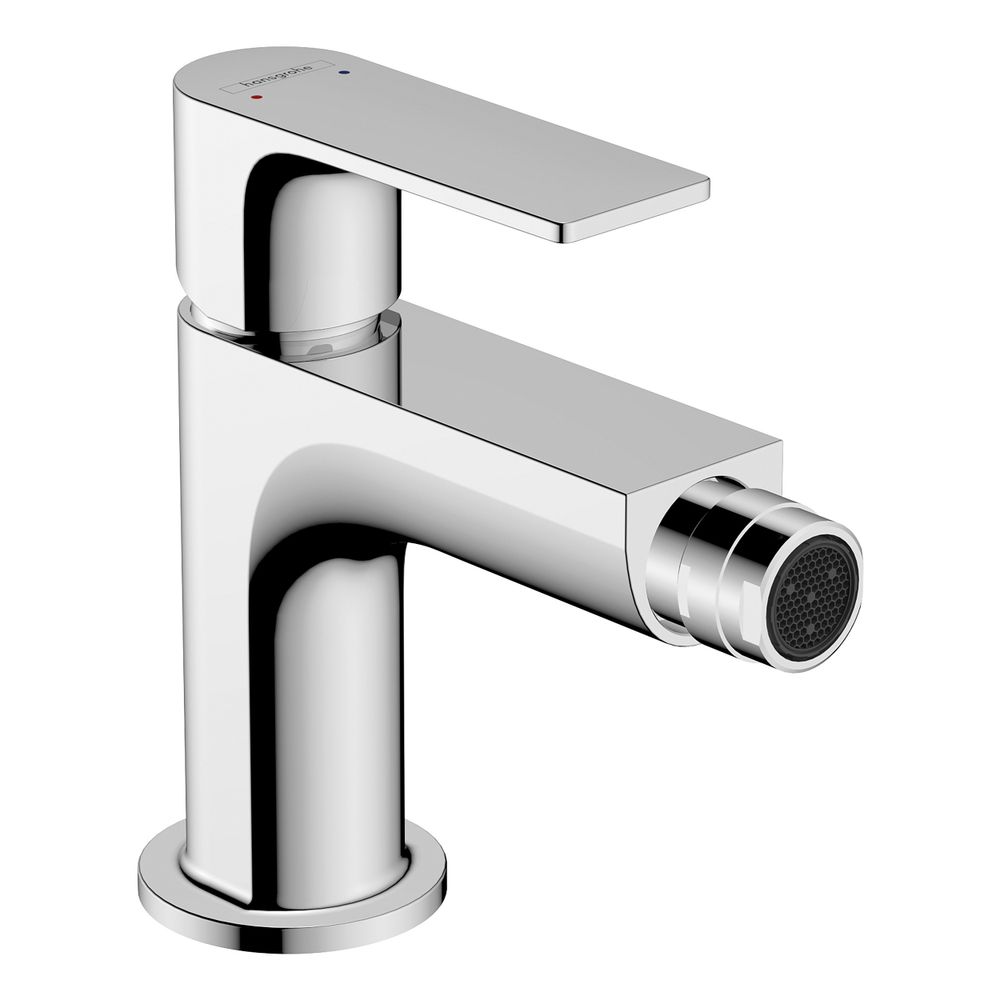 Mélangeur de bidet monocommande Hansgrohe Rebris E, 5 l/min, garniture d'évacuation à tige métallique, chromé