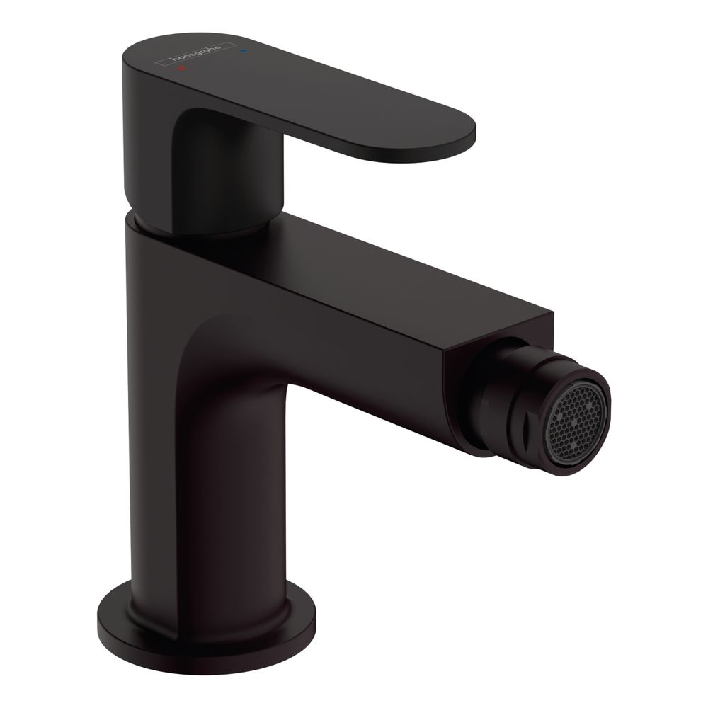 Hansgrohe Mitigeur de bidet Rebris S, débit 5 l/min, finition noir mat, garniture d'évacuation à tige métallique