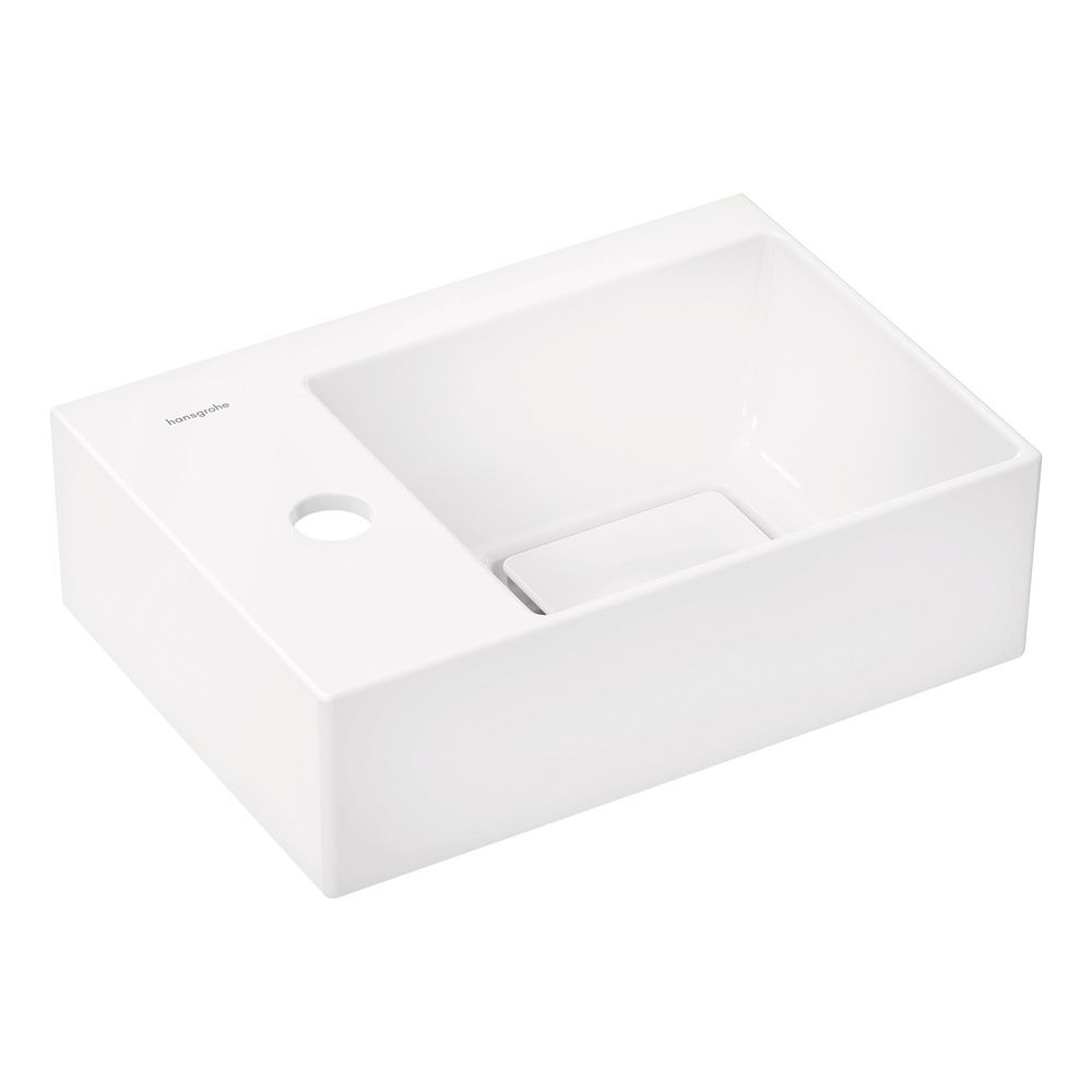 Hansgrohe Xevolos E lavabo mural 360x250mm, trou de robinet à gauche sans trop-plein, SmartClean, Blanc