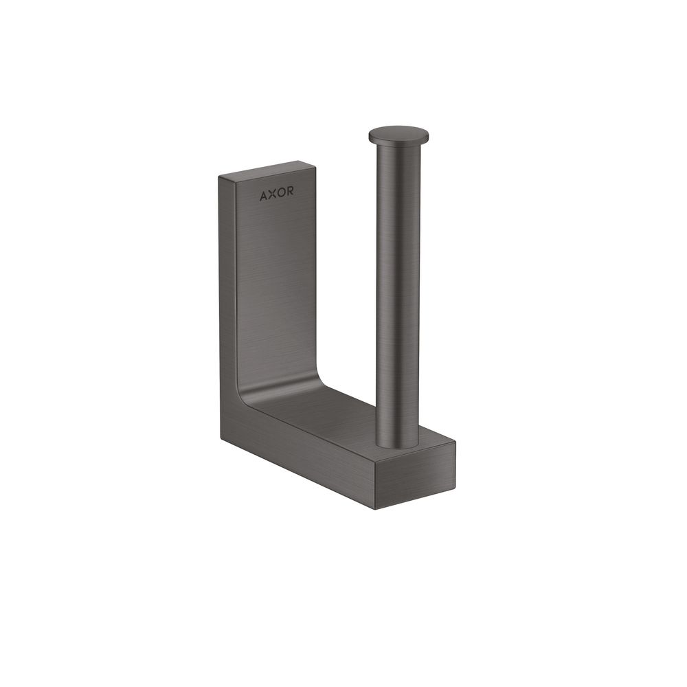 Hansgrohe AXOR Support universel rectangulaire pour rouleau de papier WC en métal brossé noir chromé 143x102 mm