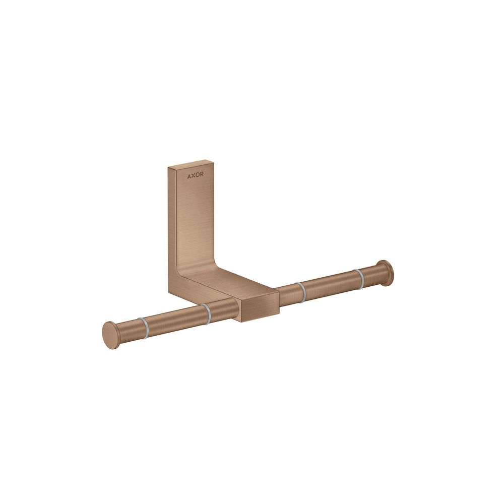 Hansgrohe AXOR Universal Porte-papier toilette rectangulaire double, 110x102 mm, métal, rouge or brossé