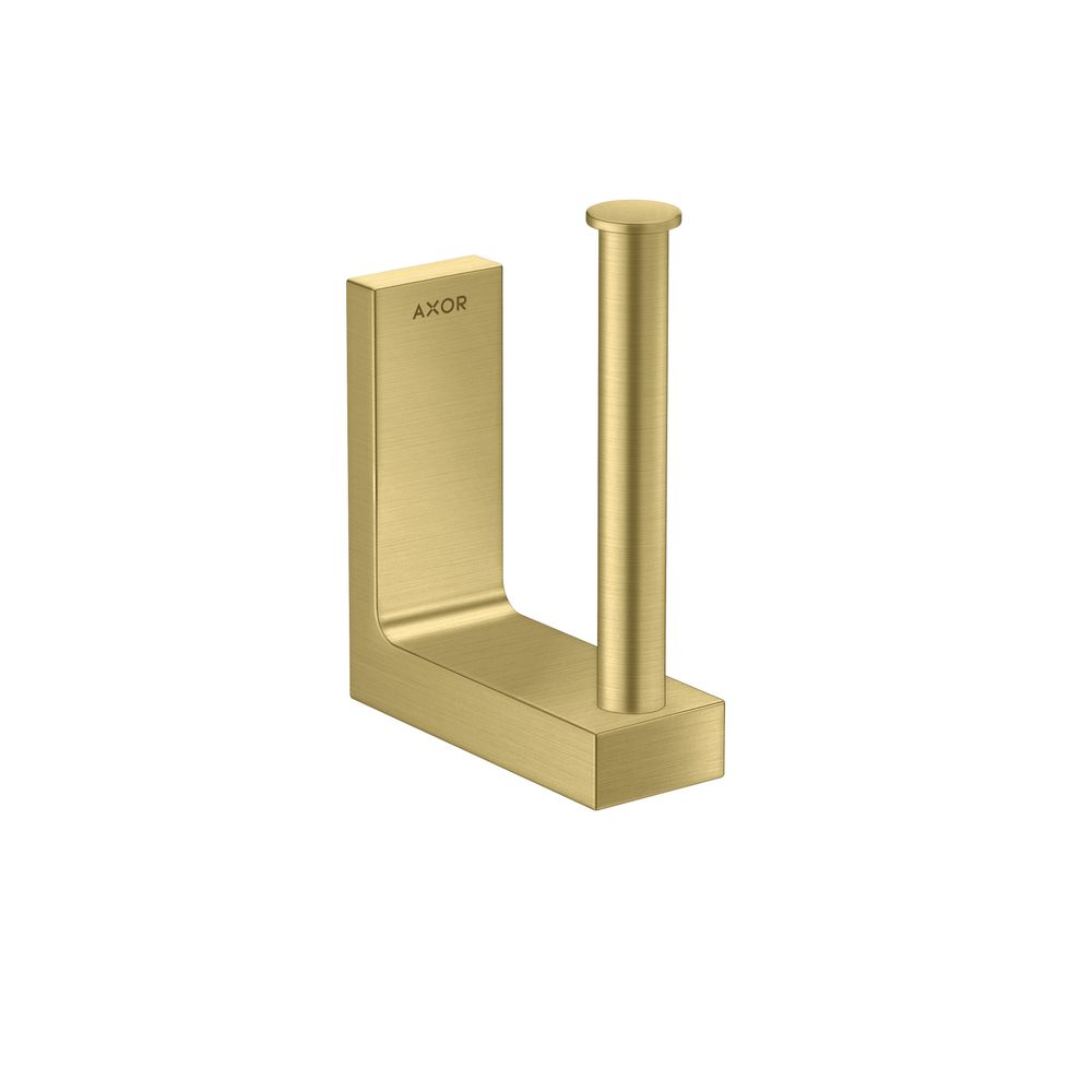 Support de rouleau de papier hygiénique de rechange AXOR Universal Rectangular, 143x102 mm, métal, laiton brossé Hansgrohe