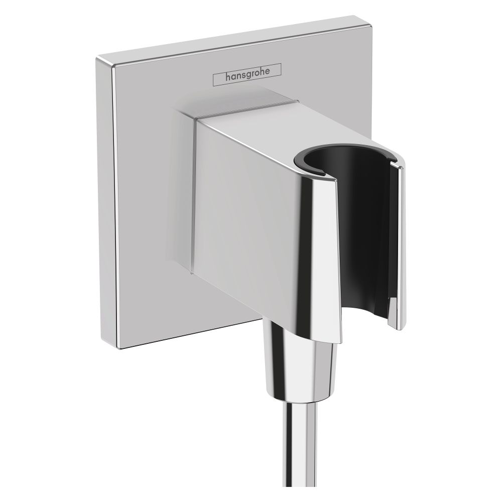 Hansgrohe FixFit E Raccord mural, support de pommeau, Chromé
