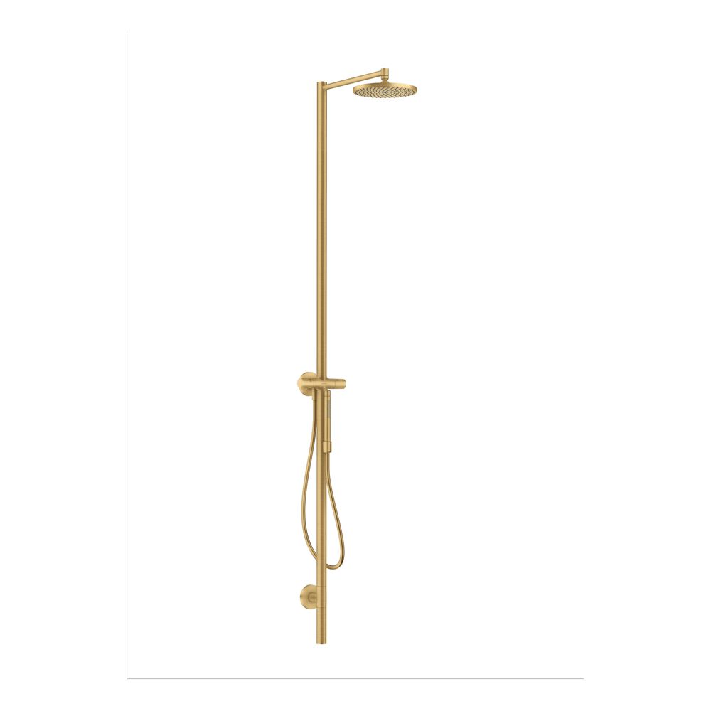 Colonne de douche Hansgrohe AXOR Starck Nature, pommeau de tête 240 mm, jet 1, DN 15, 12,2 l/min, finition Or brossé