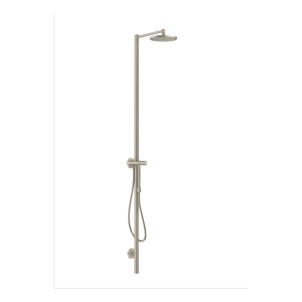 Hansgrohe AXOR Starck Nature Colonne de douche, pommeau de douche 240 mm, 1 jet, DN 15, 12,2 l/min, Nickel brossé