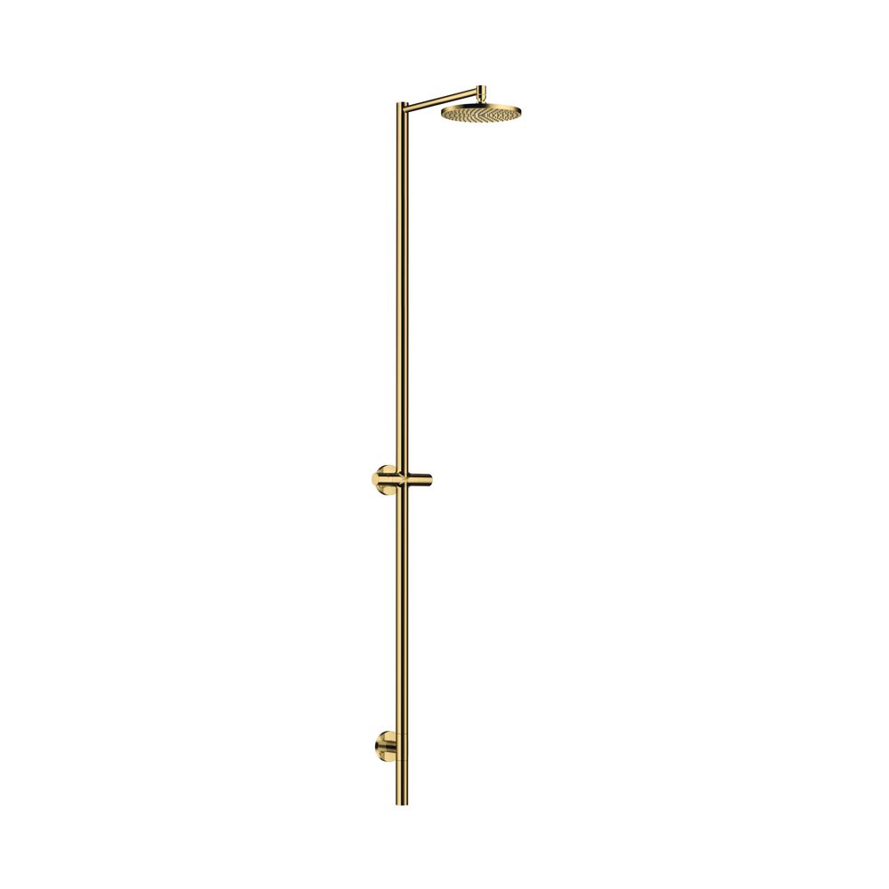 Colonne de douche Hansgrohe AXOR Starck Nature, pommeau fixe 240 mm, 1 jet, sans douchette manuelle, DN 15, G 1/2", finition Polished Gold Optic