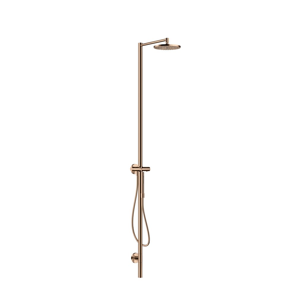 Colonne de douche Hansgrohe AXOR Starck avec mitigeur thermostatique, pommeau 240 mm, 1 jet, DN 15, Polished Red Gold