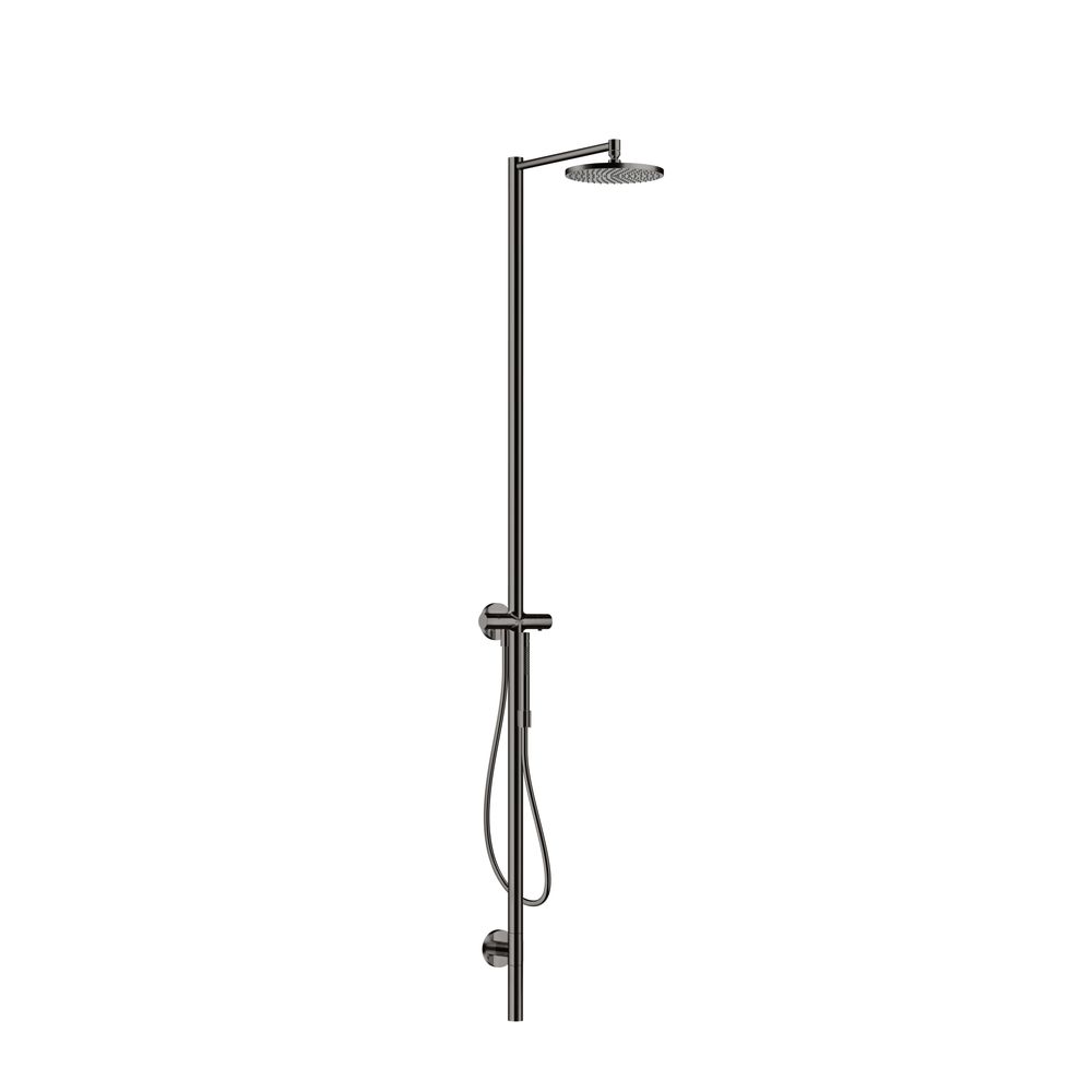 Colonne de douche Hansgrohe AXOR Starck, mitigeur thermostatique, pommeau de tête 240 mm, 1 jet, DN 15, Chrome noir poli