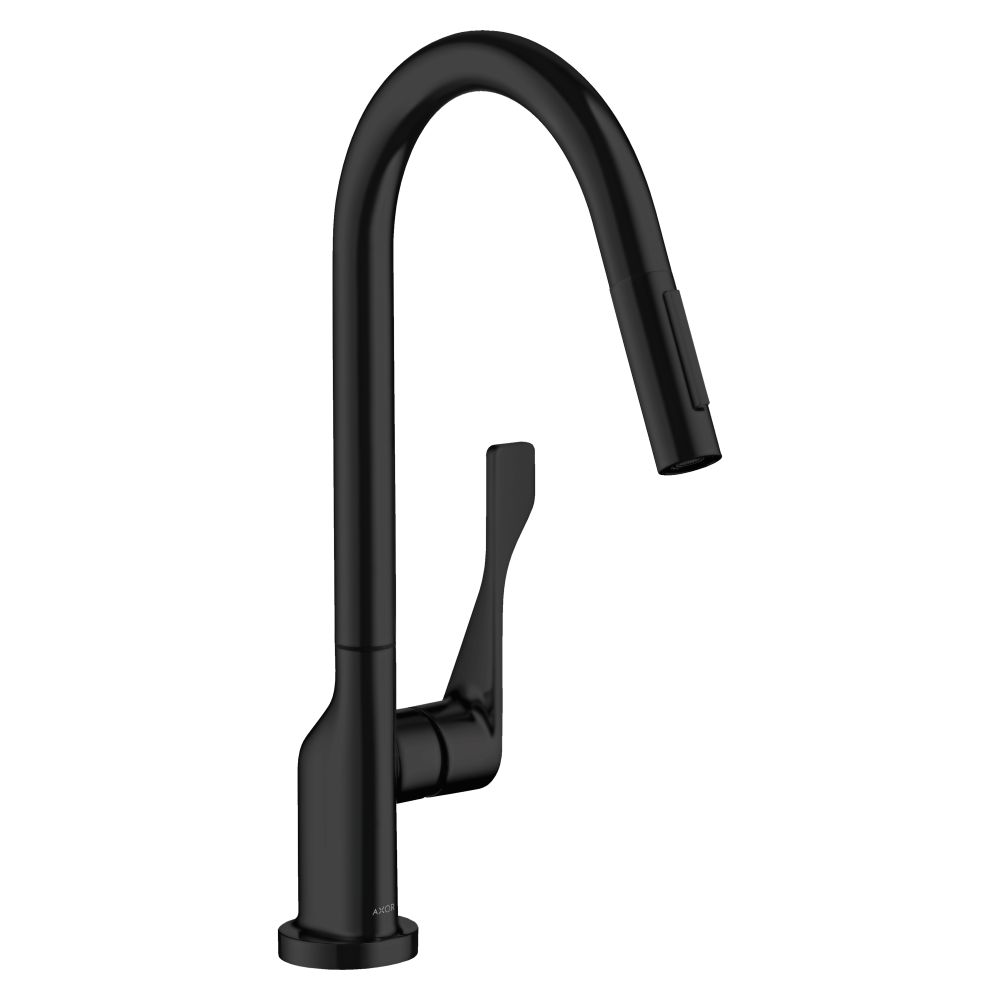 Mitigeur de cuisine Axor Citterio Select 250, avec douchette escamotable, Eco noir mat