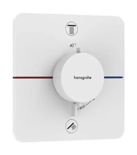 Hansgrohe ShowerSelect Comfort Q mitigeur thermostatique encastré, 22,1 l/min, pour 2 sorties, blanc mat