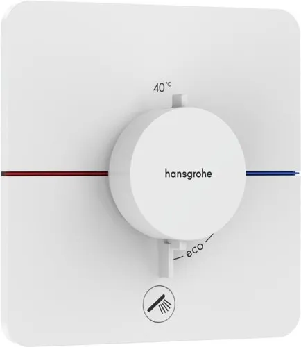 Hansgrohe ShowerSelect Comfort Q Thermostat encastré, 32,8 l/min, pour 1 sortie + 1 sortie supplémentaire, Blanc mat