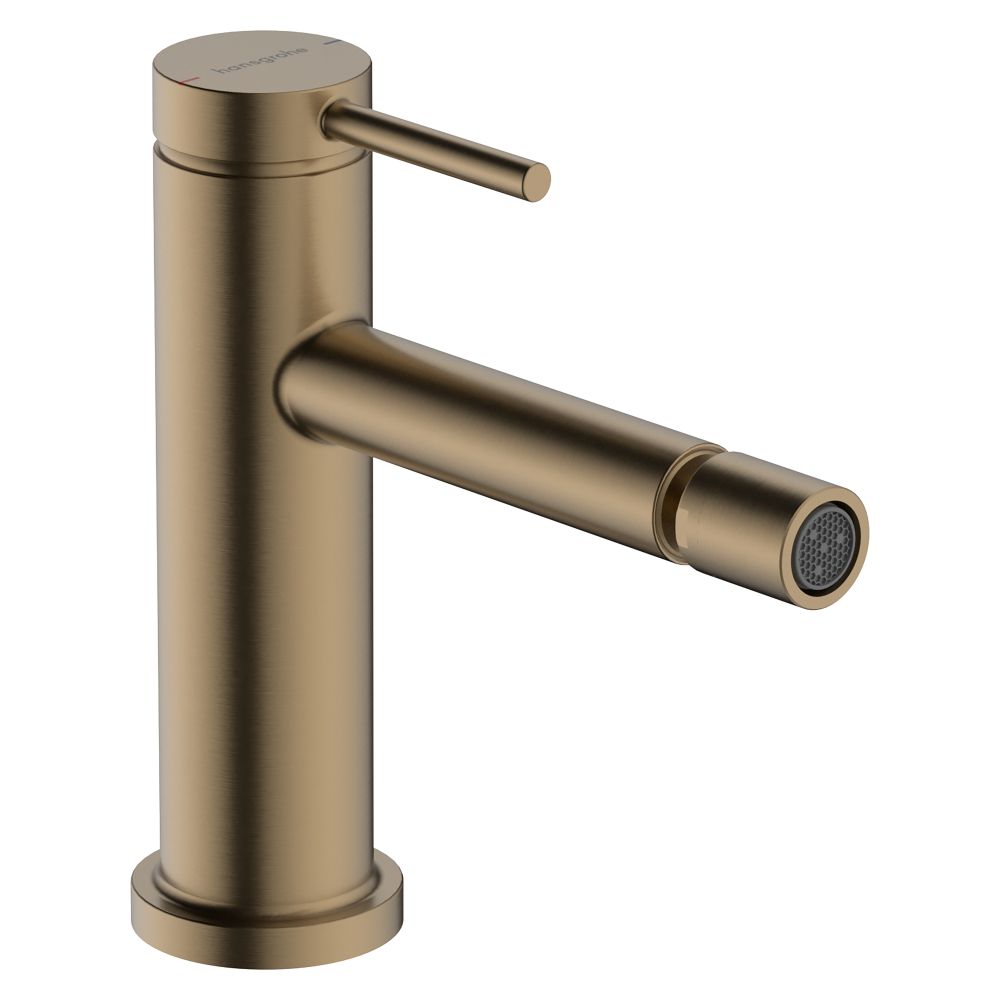 Mitigeur de bidet Tecturis S monocommande, 5 l/min, garniture d'évacuation à tige de traction, bronze brossé HANSGROHE