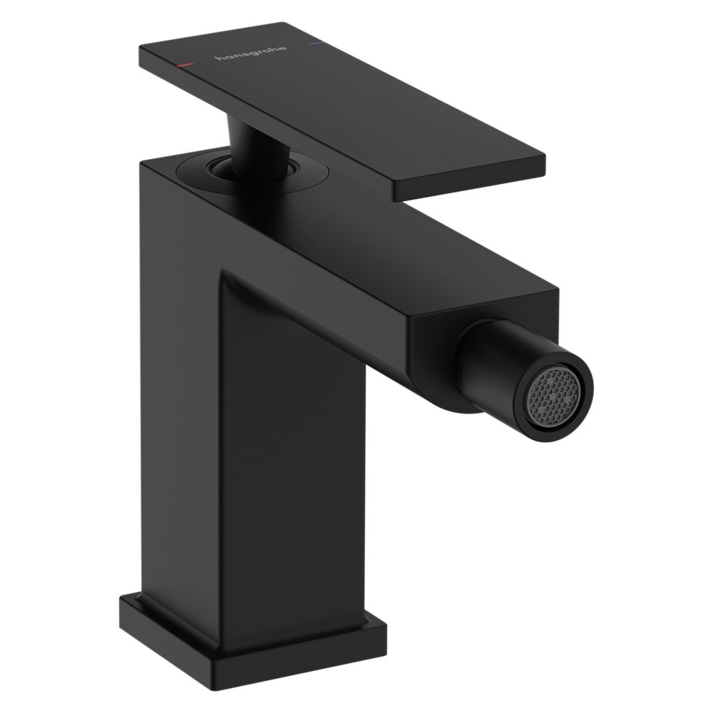 Mitigeur monocommande Hansgrohe Tecturis E pour bidet, 5 l/min, évacuation à tige de traction, finition noir mat