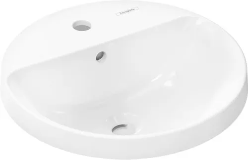 Hansgrohe Xuniva S Meuble-lavabo encastré 450x450mm, avec trou de robinetterie et trop-plein, Blanc