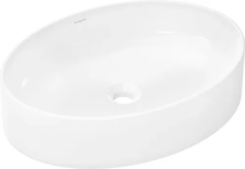 Lavabo sur plan Xuniva D Hansgrohe 550x400 mm sans trou de robinetterie ni trop-plein, Blanc