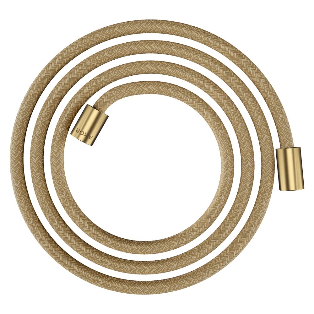 Hansgrohe AXOR ShowerSolutions Flexible de douche textile 200 cm, écrous cylindriques, G 1/2", finition Or brossé