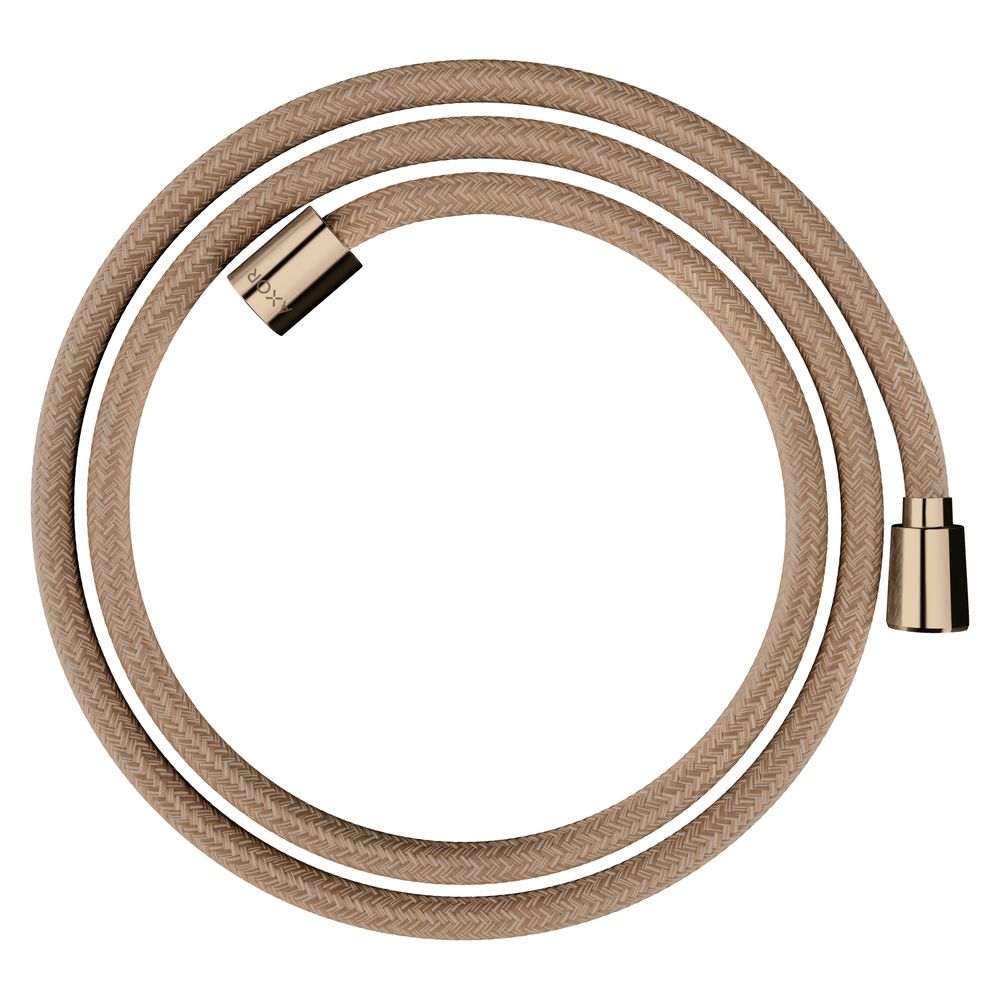 Hansgrohe AXOR ShowerSolutions Flexible de douche textile 160cm, conique, écrou cylindrique, G 1/2", Polished Red Gold
