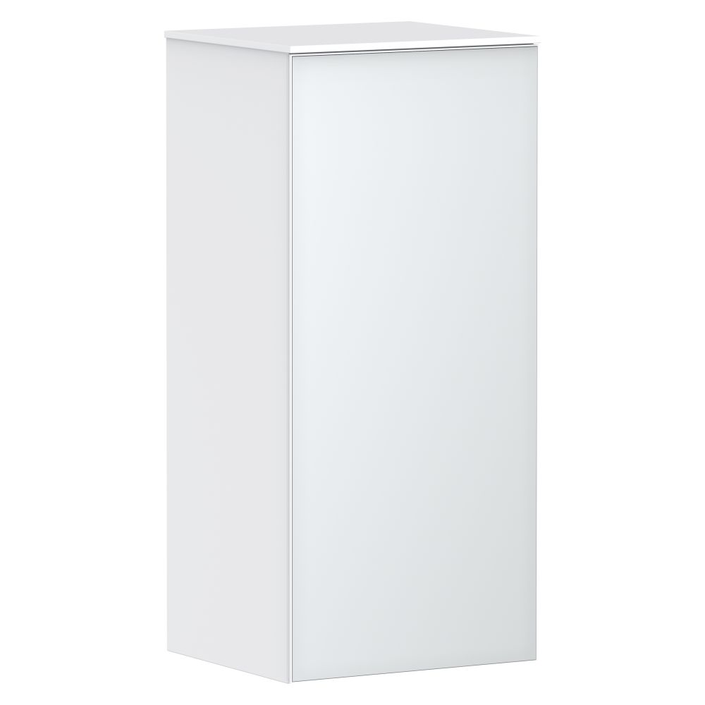 Hansgrohe Xevolos E Meuble de salle de bain demi-haut blanc mat 400x360mm, ouverture à droite, façade blanc métallisé