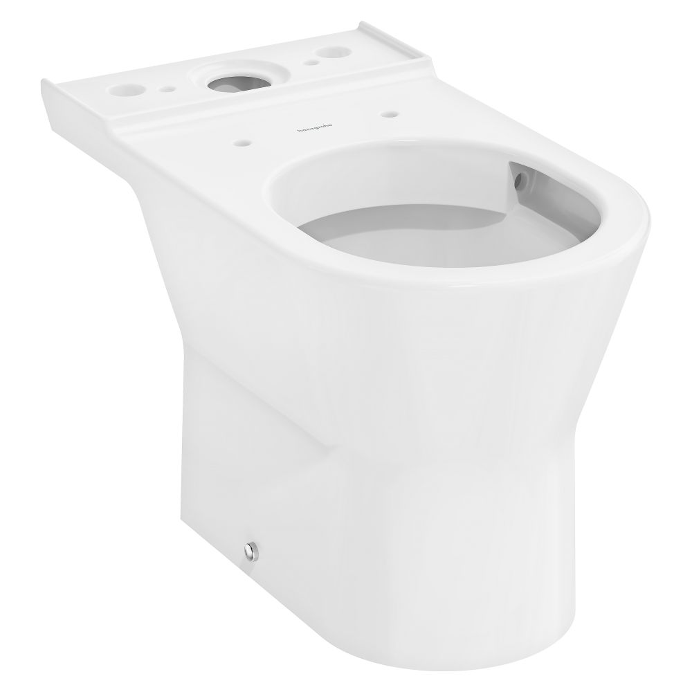 Hansgrohe EluPura Original S WC sur pied pour réservoir de chasse posé, sortie horizontale AquaChannel, HygieneEffect, blanc