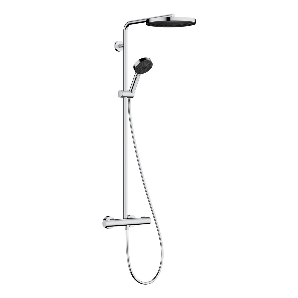 Système de douche Hansgrohe Pulsify S Puro avec colonne de douche 260 mm, 1 jet, 11,2 l/min, Ecostat Fine, pommeau de douche manuel 3 jets, chromé