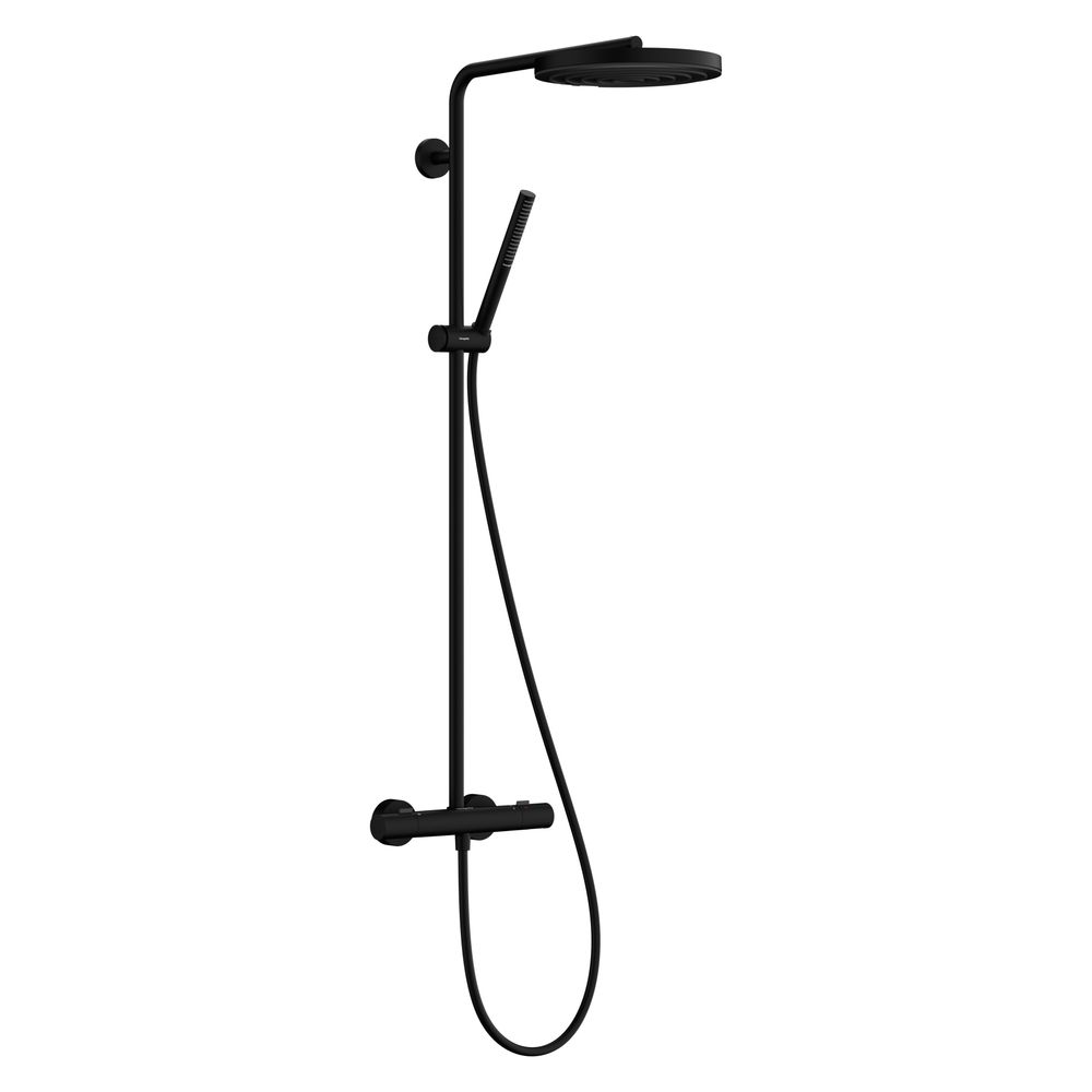 Hansgrohe Pulsify S Puro Colonne de douche 260 mm, 1 jet, 8 l/min, EcoSmart, Ecostat Fine, Noir mat
