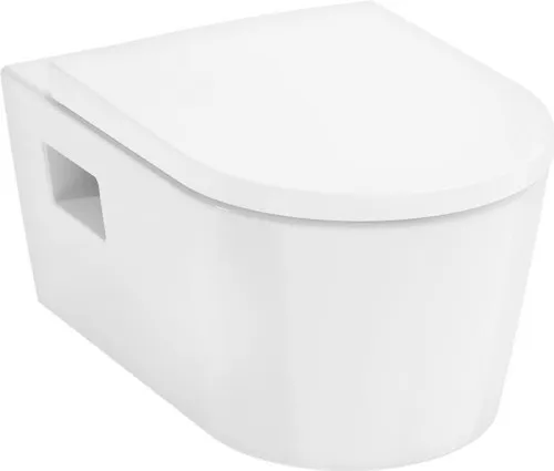 Hansgrohe EluPura Original S Set WC mural AquaChannel avec chasse d'eau, abattant WC, SoftClose, QuickRelease, blanc