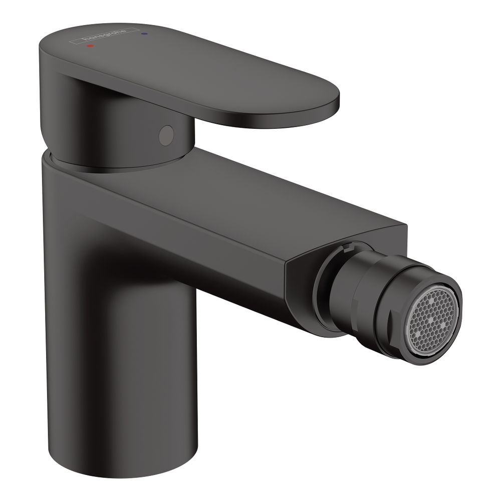 Mélangeur de bidet Hansgrohe Vernis Blend à levier unique avec garniture d'évacuation par tige, Noir mat
