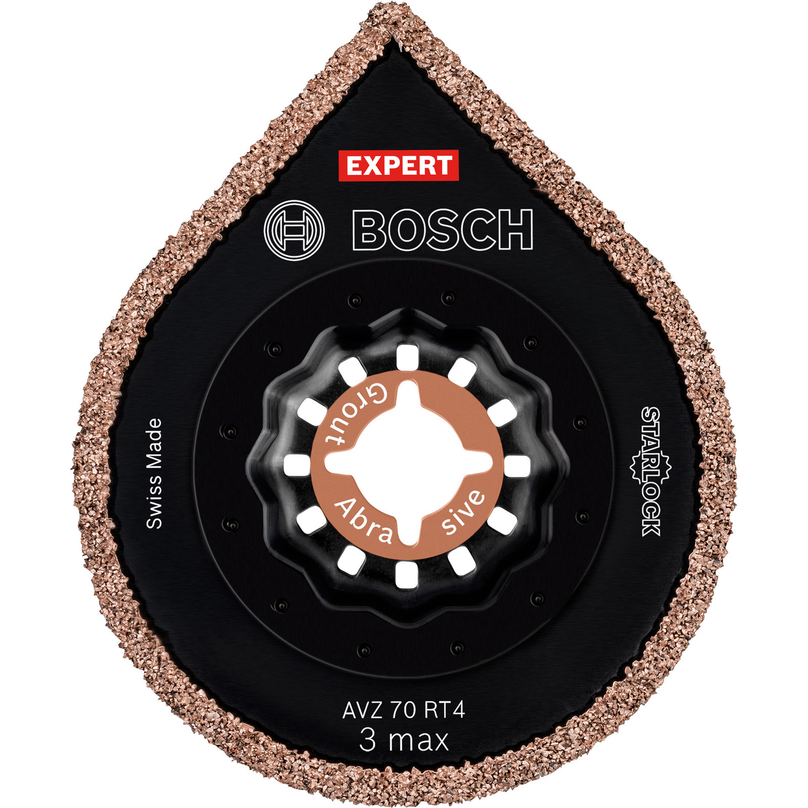 Bosch EXPERT 3 max AVZ 70 RT4 Plaque de retrait de joint pour outils multifonctions, 70 mm, 10 pièces — lot de 10 pièces