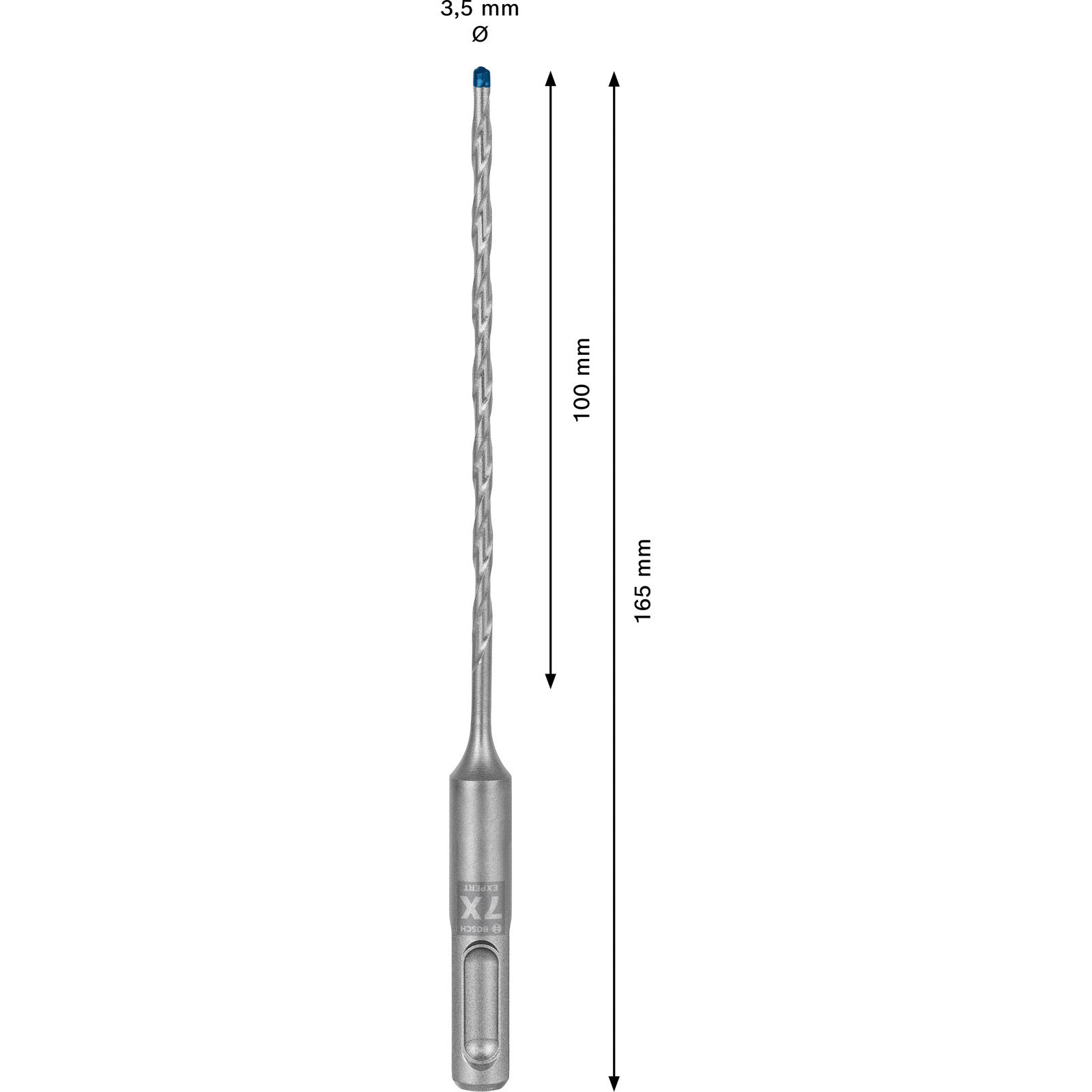 Foret à bois Bosch EXPERT SDS plus-7X Hammerbohrer 3,5 x 100 x 165 mm
