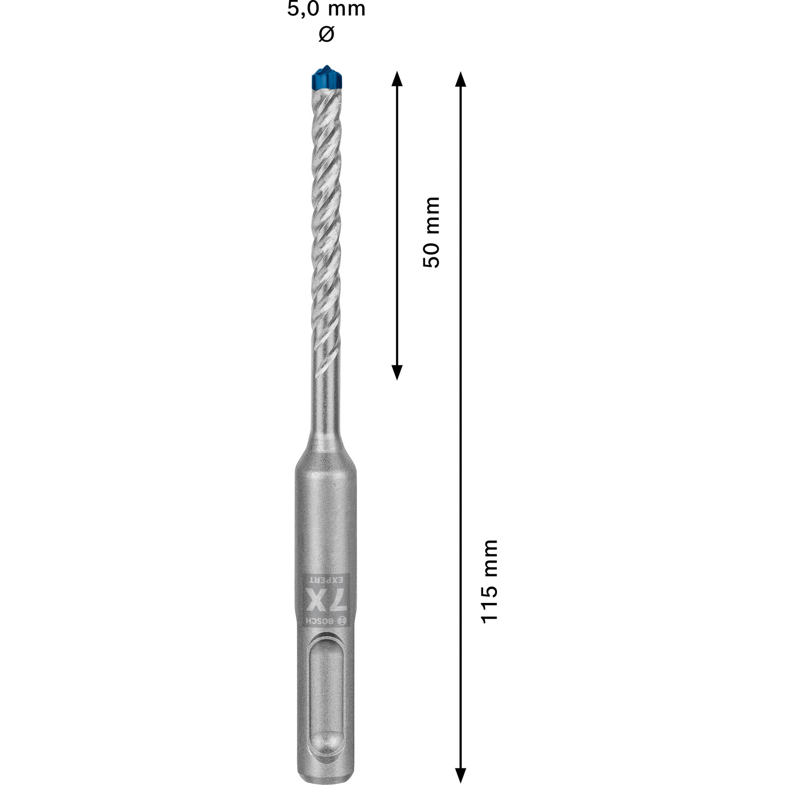 Bosch Expert SDS plus-7X Perceuse à percussion 5 x 50 x 115 mm - 2608900059