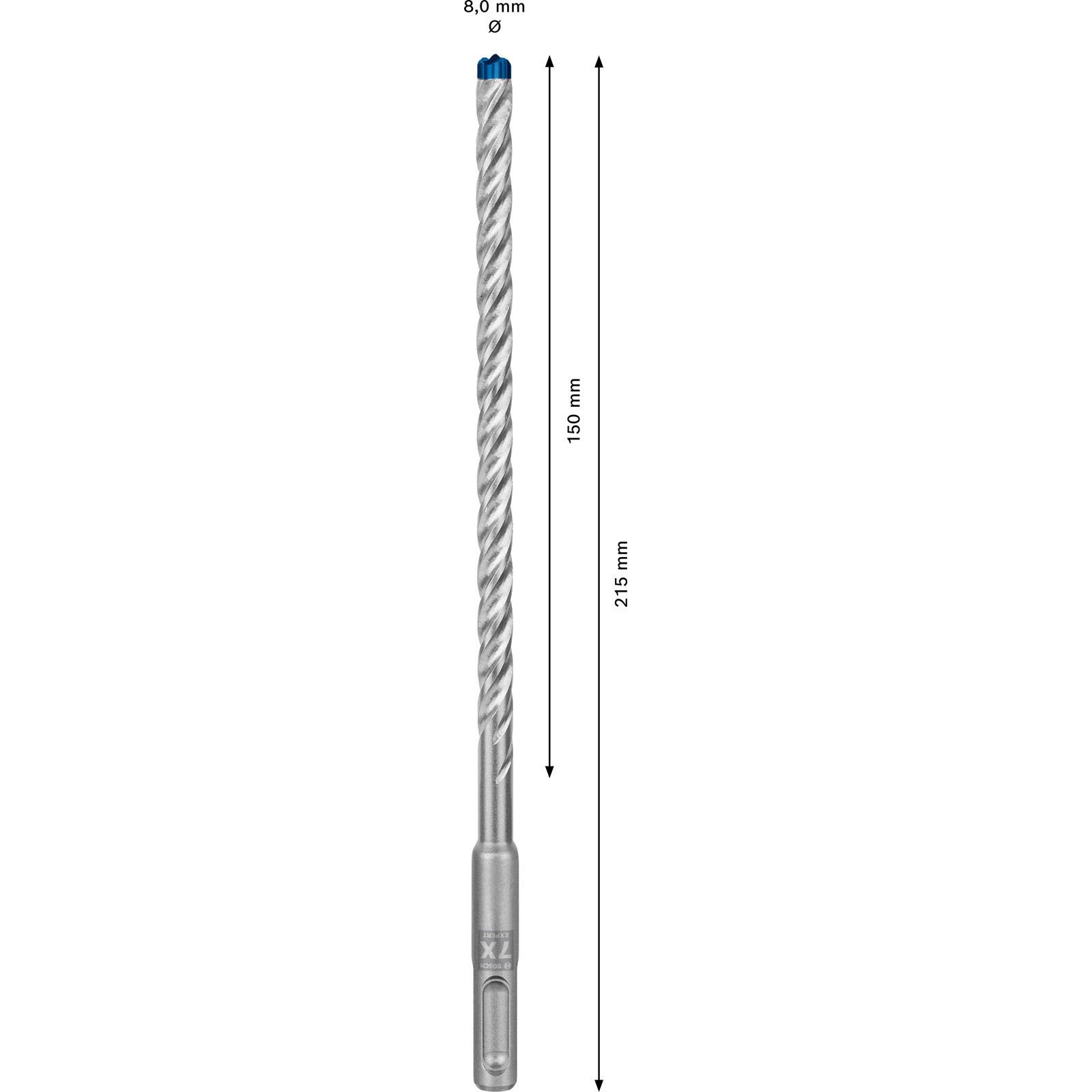 Bosch Expert SDS plus-7X Mèche à percussion 8 x 150 x 215 mm - 2608900089