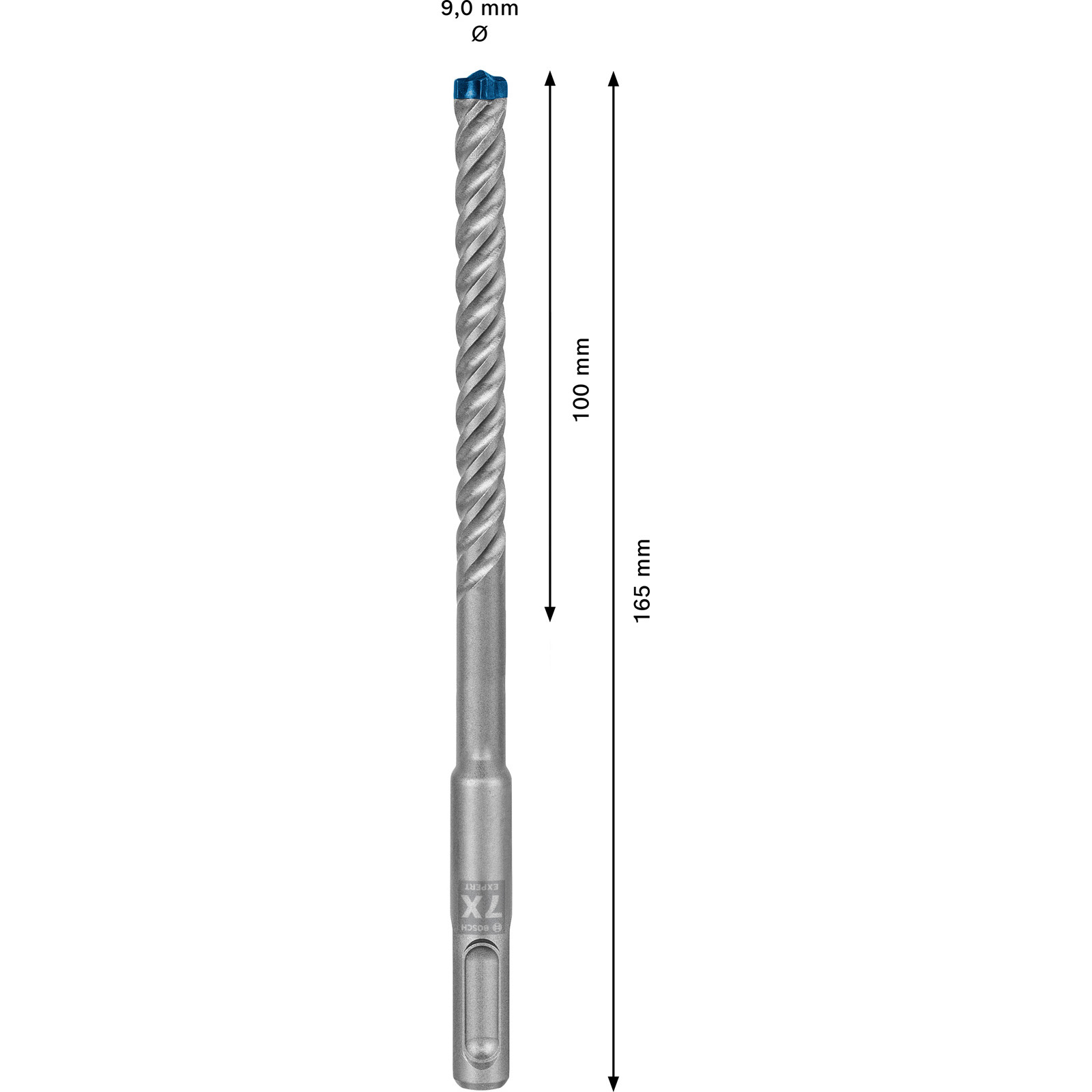 Bosch EXPERT Foret SDS plus-7X, 9 x 100 x 165 mm