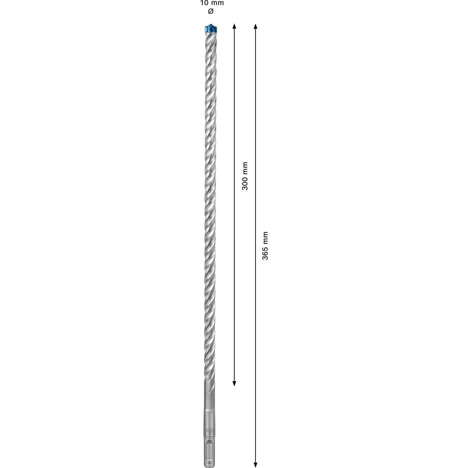 Bosch mèche à percussion Expert SDS-7X Ø 10 mm, longueur de travail 300 mm, longueur totale 365 mm SDS-Plus 1 pièce