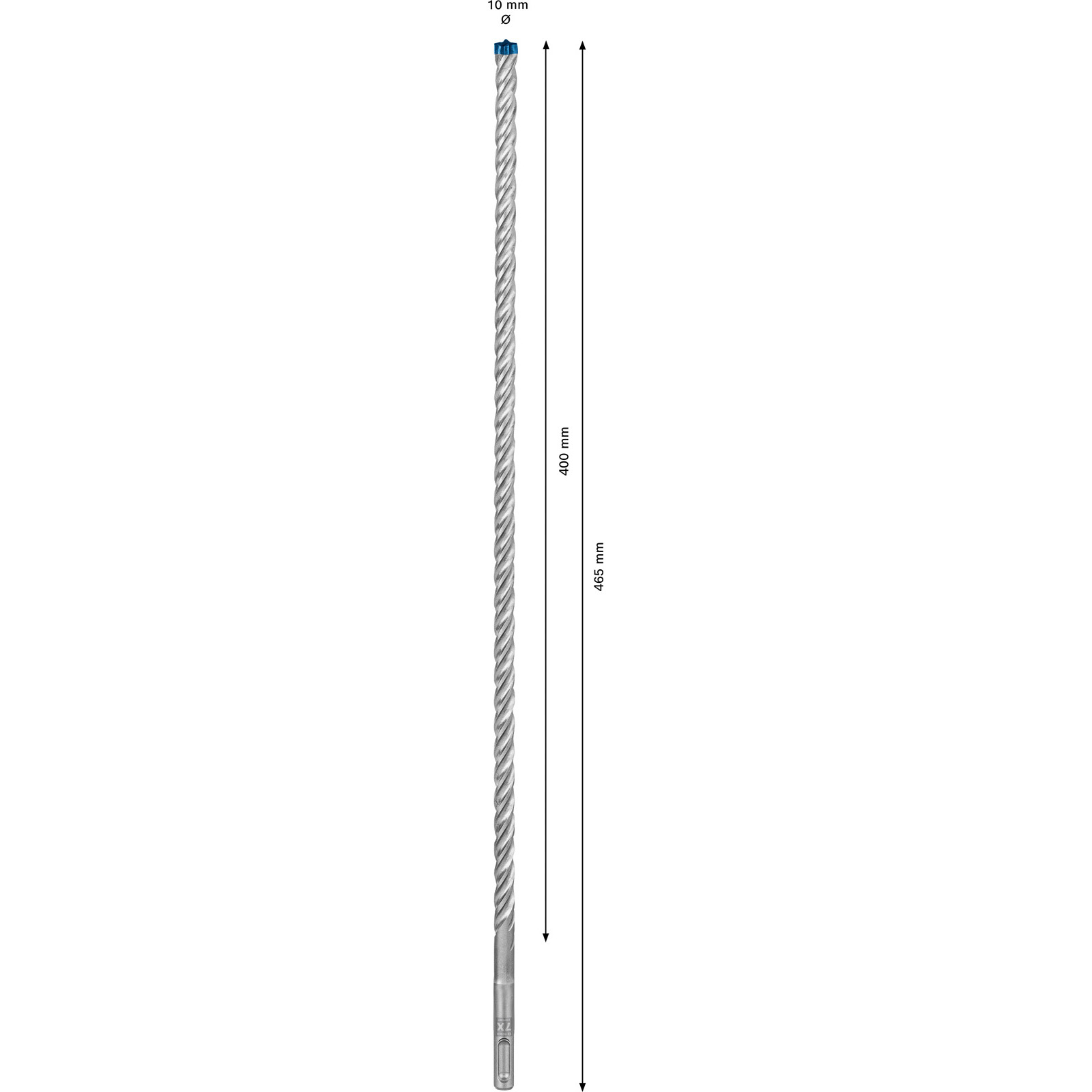 Mèche à percussion Expert SDS-7X Bosch Ø 10 mm longueur utile 400 mm longueur totale 465 mm SDS-Plus 1 pièce
