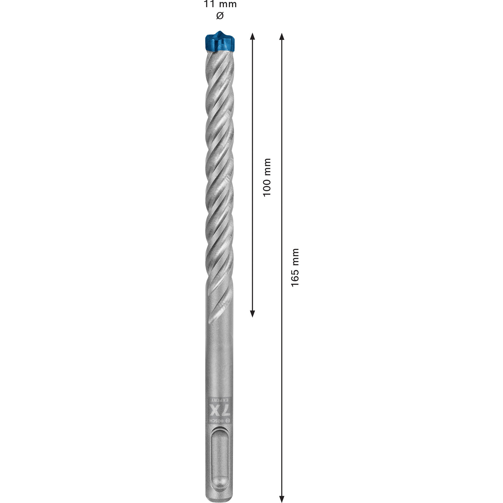 Bosch EXPERT SDS plus-7X Foret à percussion, 11 x 100 x 165 mm