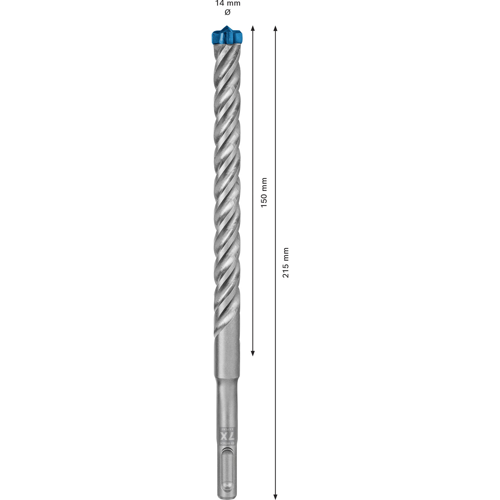 Bosch Perçoir à béton Expert SDS-7X Ø 14 mm Longueur utile 150 mm Longueur totale 215 mm SDS-Plus 1 pièce