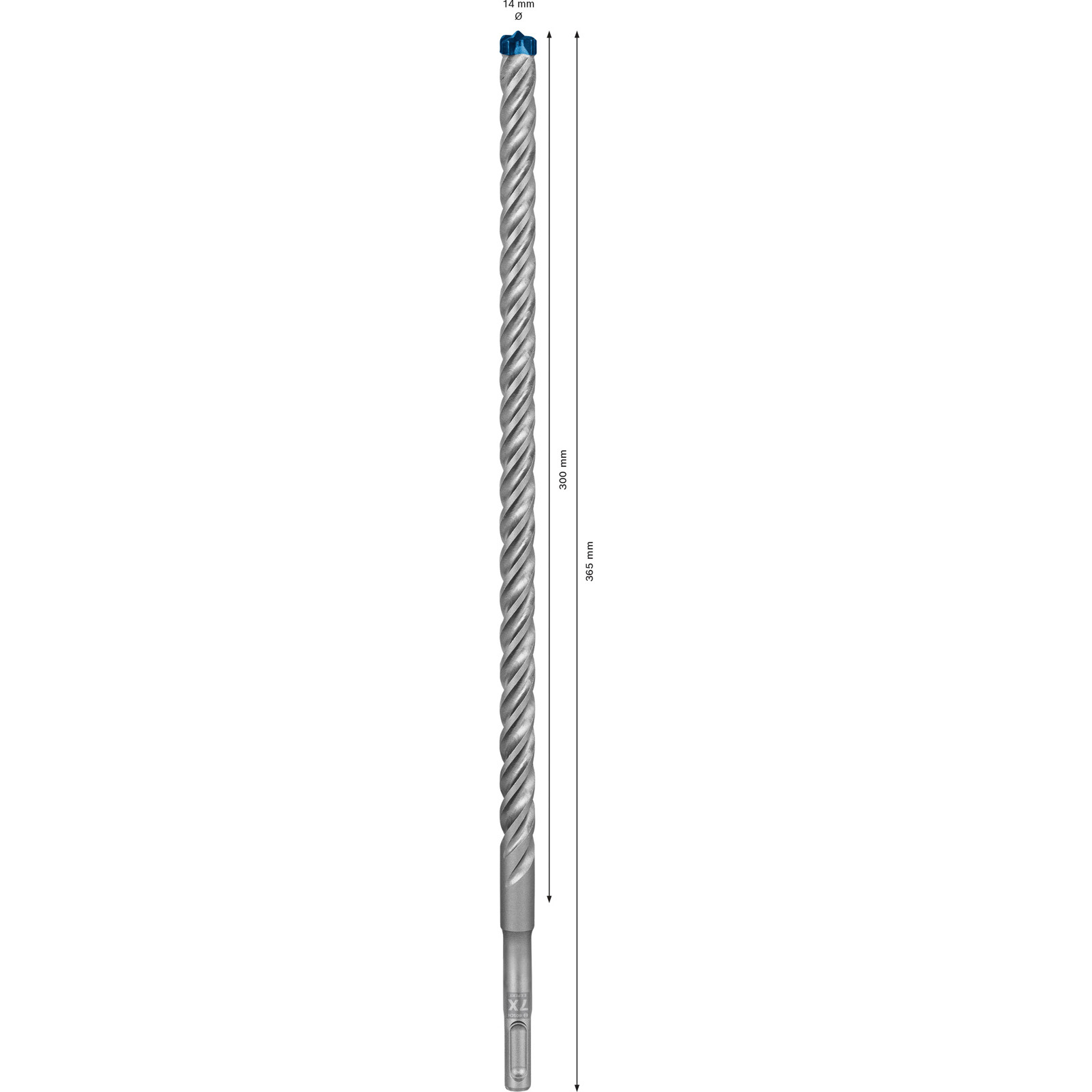 Bosch Foret à percussion Expert SDS-7X Ø14 mm Longueur de travail 300 mm Longueur totale 365 mm SDS-Plus 1 pièce
