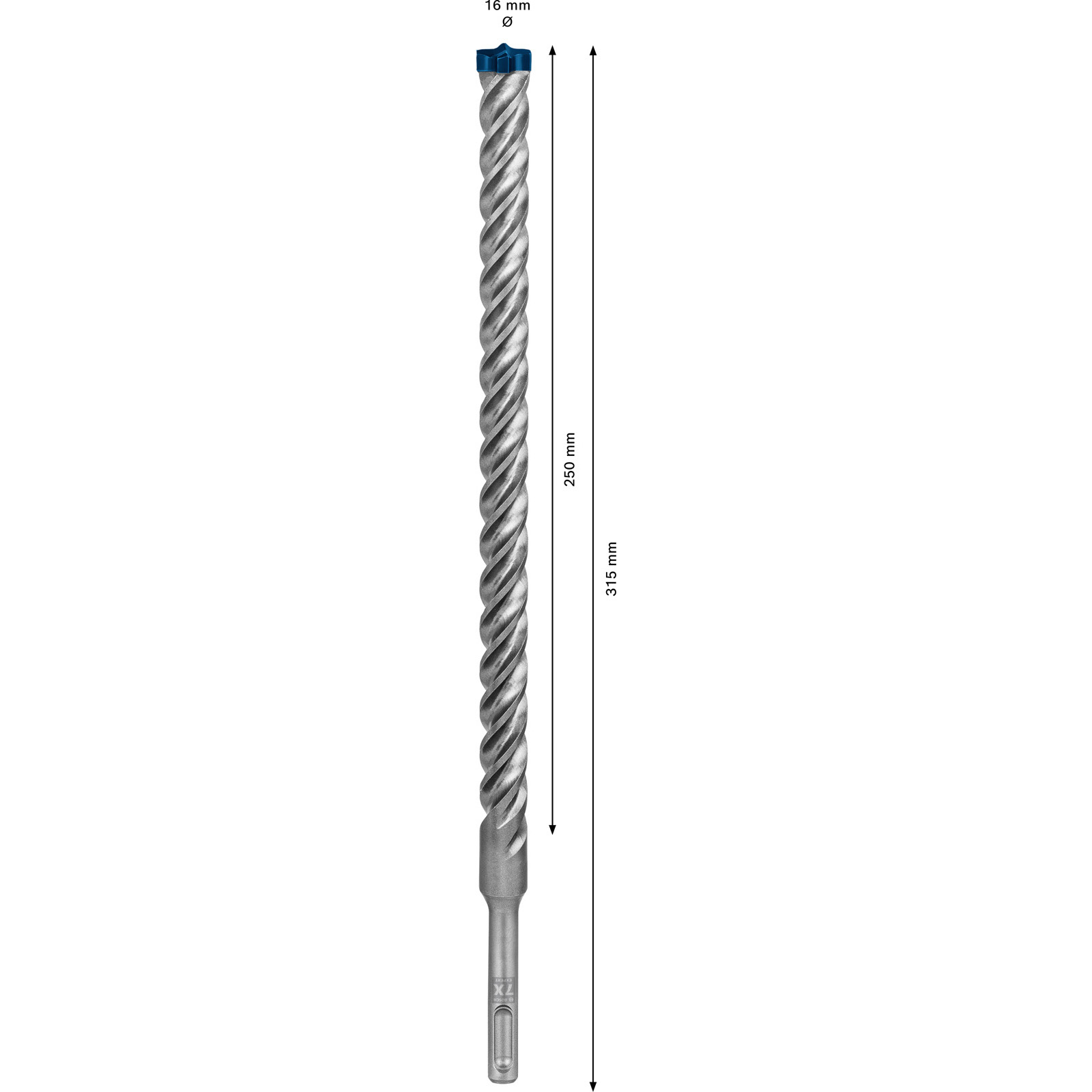Mèche à percussion Bosch EXPERT SDS plus-7X, pour marteaux perforateurs ø 16 mm