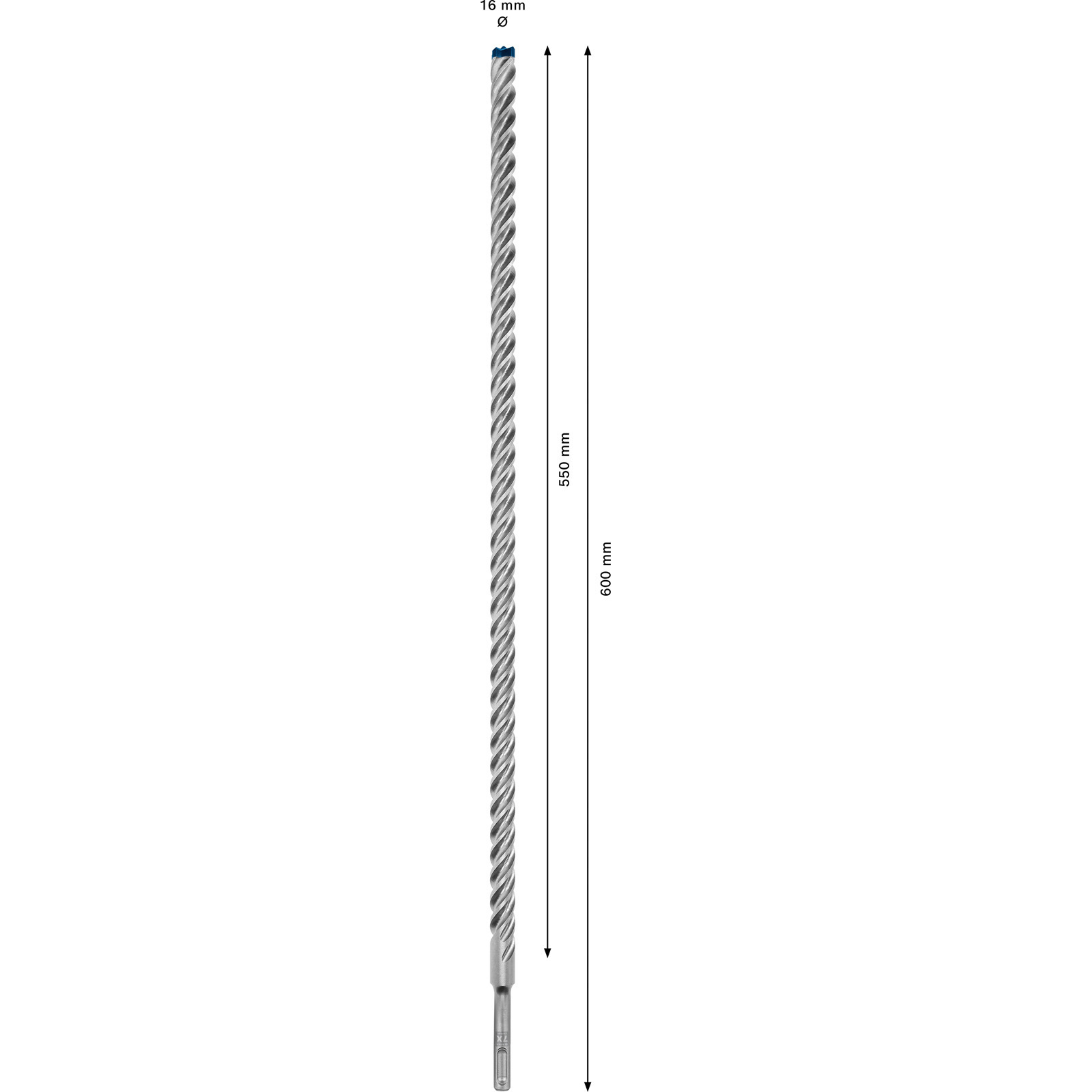 Burin à percussion Bosch Expert / Foret SDS plus-7X pour béton, 16 x 550 x 600 mm